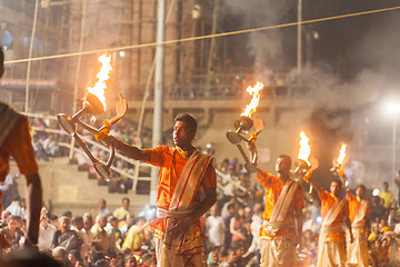 Image showing Ganges Aarti ceremony, Varanasi