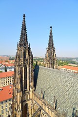 Image showing St. Vitus Cathedral, christian gothic building