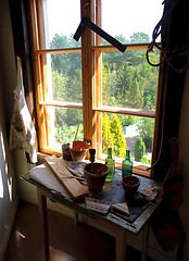 Image showing Crafts table and window