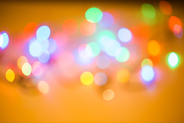 Image showing Colorful beautiful blurred bokeh background with copy space.