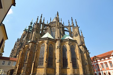 Image showing St. Vitus Cathedral, christian gothic building