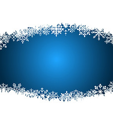 Image showing New Year background made in snowflakes, copy space for your text