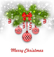 Image showing Christmas Glowing Greeting Background