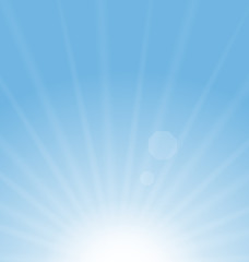 Image showing  Abstract Blue Background Sun