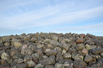 Image showing Heap of cobble stones