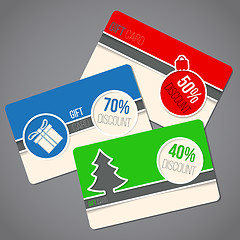 Image showing Colorful christmas gift cards