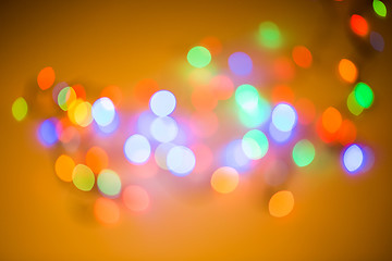 Image showing Colorful beautiful blurred bokeh background with copy space.