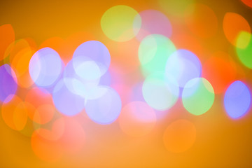 Image showing Colorful beautiful blurred bokeh background with copy space.