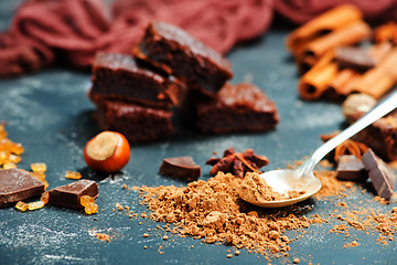 Image showing cake and cocoa powder