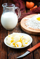 Image showing flour,milk, butter and eggs