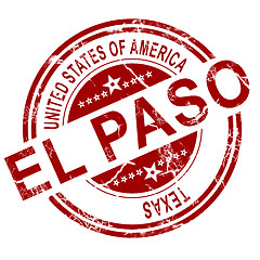 Image showing El Paso Texas stamp with white background