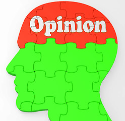 Image showing Opinion Mind Shows Feedback Surveying And Popularity