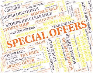 Image showing Special Offers Represents Discounts Notable And Promo