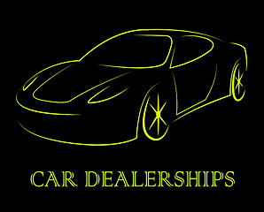 Image showing Car Dealerships Represents Business Organisation And Automotive