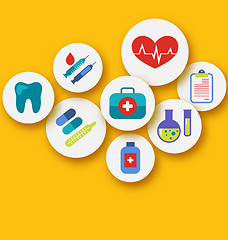 Image showing Set medical icons for web design