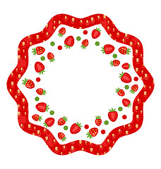 Image showing Beautiful Frame Made of Strawberry