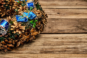 Image showing Christmas wreath close up