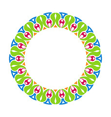 Image showing Abstract Ornamental Colorful Round Framework