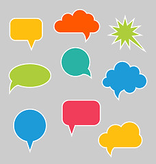 Image showing Set of Multicolored Speech Bubbles