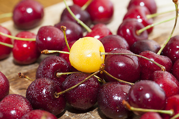 Image showing red ripe cherry