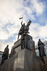 Image showing Saint Wenceslas statue on Vaclavske Namesti in Prague