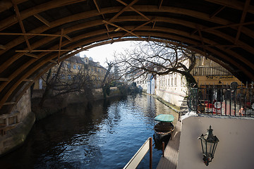 Image showing Kampa Island with small river Certovka