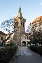 Image showing City decoration in advent christmas time at Prague