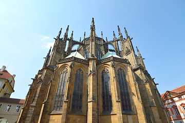 Image showing St. Vitus Cathedral, christian gothic building