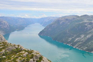 Image showing Lysefjord from the Pulpit rock