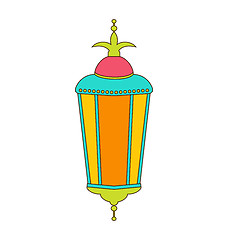 Image showing Arabic Colorful Lamp for Ramadan Kareem