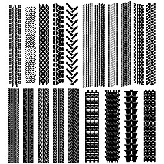 Image showing Set of detailed tire prints, illustration