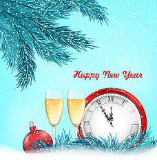 Image showing Happy New Year Background with Traditional Objects