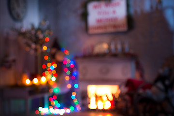 Image showing The blurred Christmas and New Year interior