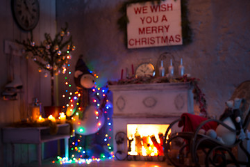 Image showing The blurred Christmas and New Year interior