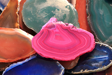 Image showing color agate mineral collection