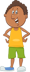 Image showing african american boy cartoon