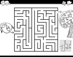 Image showing maze task coloring book