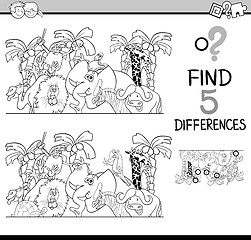 Image showing differences task for coloring