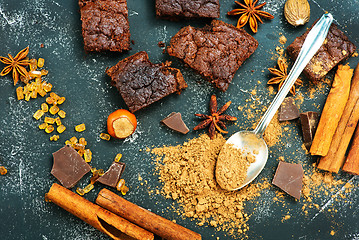 Image showing cake and cocoa powder