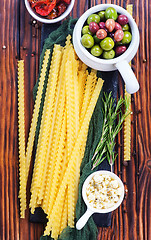 Image showing raw pasta