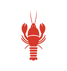 Image showing Crayfish Icon in Minimal Style