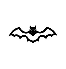 Image showing Bat icon isolated on white background