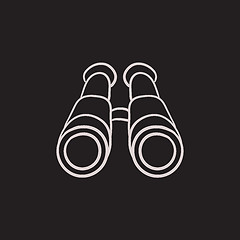 Image showing Binoculars sketch icon.