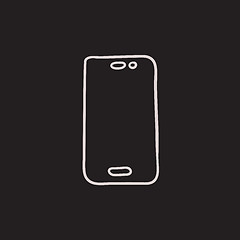 Image showing Mobile phone sketch icon.