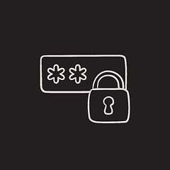 Image showing Password protected sketch icon.