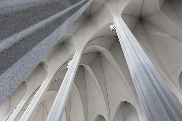 Image showing Interior of modern Hallgrimskirkja church - Iceland