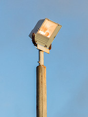 Image showing Security light against blue sky 