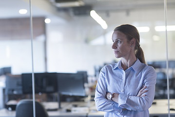 Image showing portrait of casual business woman at office