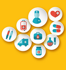 Image showing Set medical icons for web design