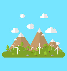 Image showing Environment with Wind Generators